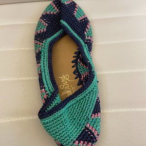 Anthropologie Painted Bird Flats